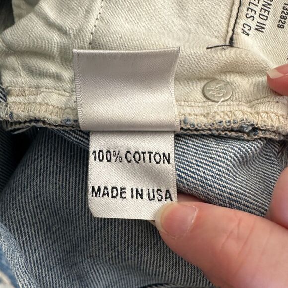 Lovers & Friends Axel Jean Distressed Cut Off High Rise Short Conrad Wash 25 - Picture 13 of 16